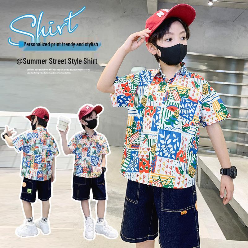 Boys Trendy 2024 Summer Floral Shirt: Short-Sleeve Beach & Street Style 130 cm квітковий
Boys Trendy 2024 Summer Floral Shirt: Short-Sleeve Beach & Street Style 130 cm квітковий