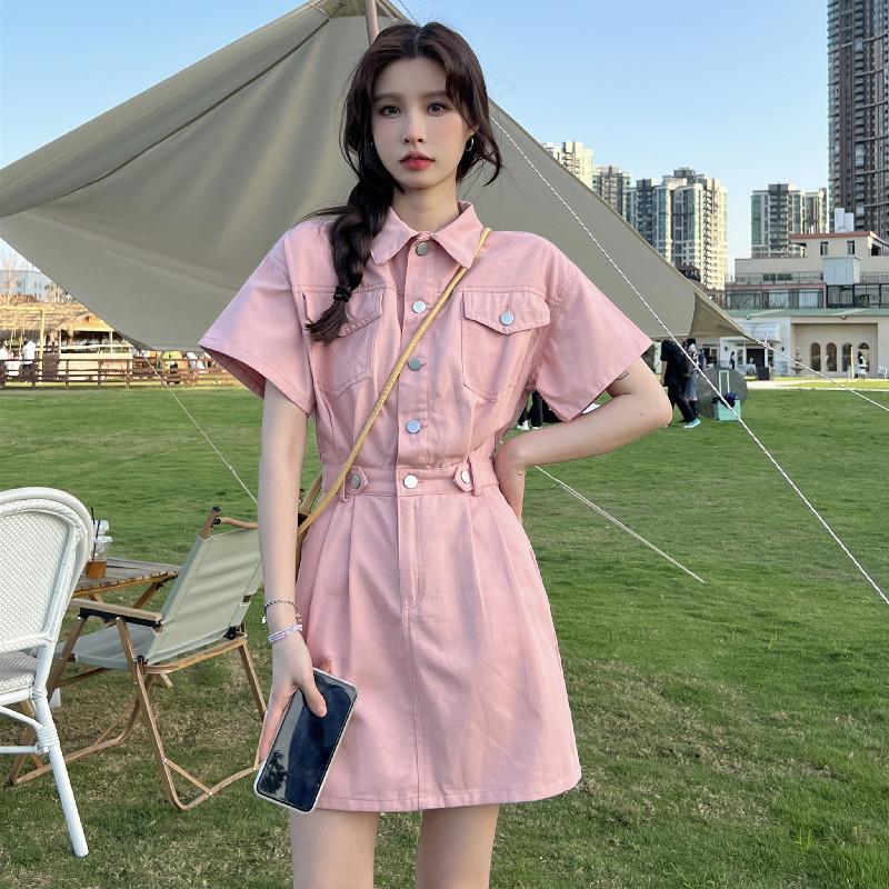 Women Denim Dress Short Sleeve Turn-Down Collar High Waist A-Line Mini Dress Summer Casual XXL
Women Denim Dress Short Sleeve Turn-Down Collar High Waist A-Line Mini Dress Summer Casual XXL