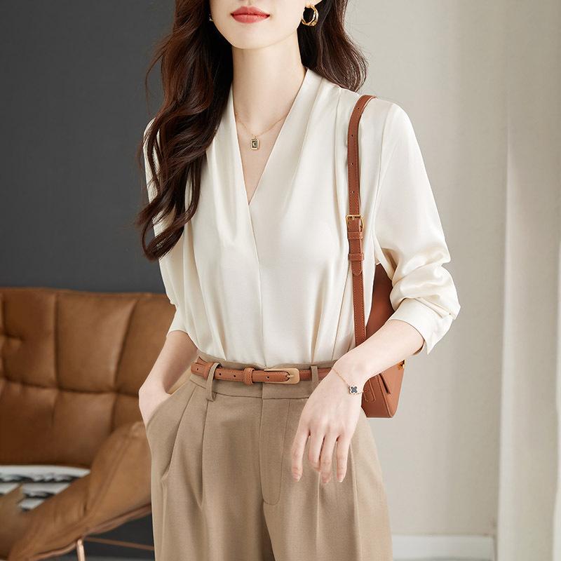 Qooth Women V-neck Long Sleeved Chiffon Shirt Simple Casual Elegant Pullover Top QT1924 XXL бежевый
Qooth Women V-neck Long Sleeved Chiffon Shirt Simple Casual Elegant Pullover Top QT1924 XXL бежевый