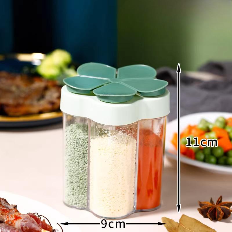 Бутылка для приправ «пять в одном», Бутылка для приправ, Герметичная банка, Влагонепроницаемая откидная крышка, Приправа для барбекю светло-зеленый