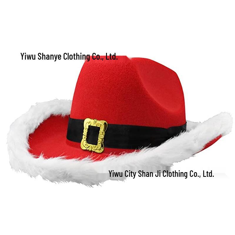 Santa Claus Red Cowboy Hat with Fur Trim & Colorful Lights Red Cowboy (Extra Thick Feathers + White Lights)
Santa Claus Red Cowboy Hat with Fur Trim & Colorful Lights Red Cowboy (Extra Thick Feathers + White Lights)