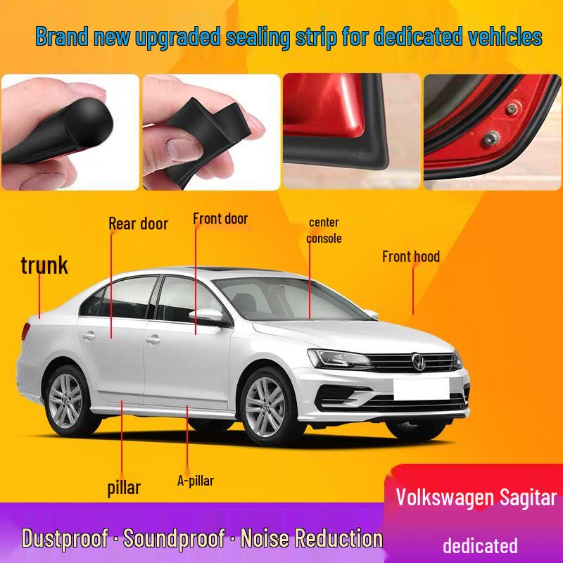 FUS Sagitar Car Door Sealing Strip: Noise Reduction & Dustproof Rubber for Old & New Models Sagitar 12-18 Four-Door Package
FUS Sagitar Car Door Sealing Strip: Noise Reduction & Dustproof Rubber for Old & New Models Sagitar 12-18 Four-Door Package