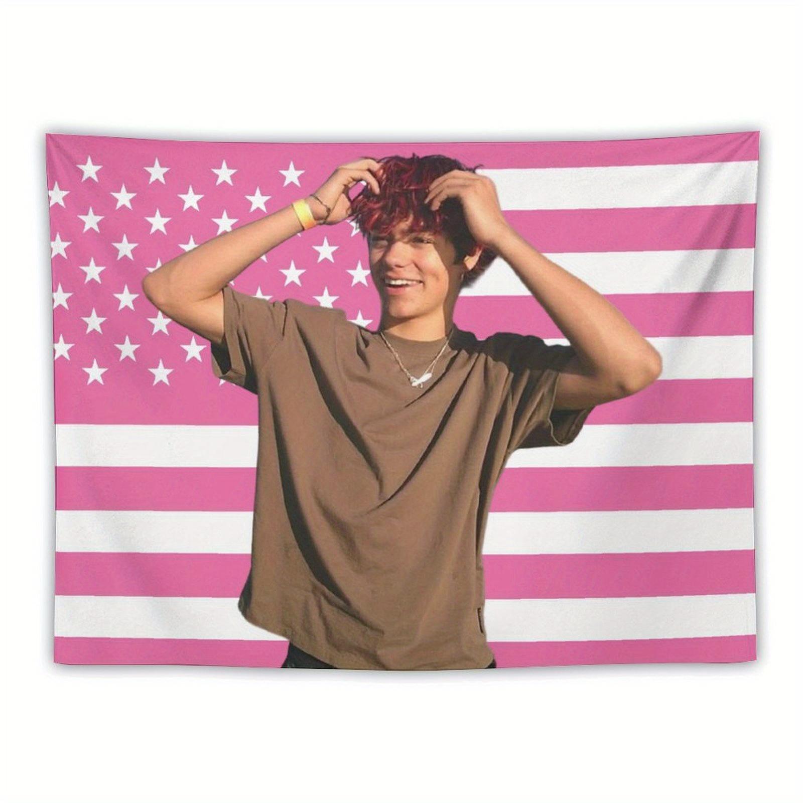 A Malachi Barton American Flag Tapestry Vibrant Pink Red Stars Stripes Wall Decor Horizontal Fabric Wall Hanging White Stars 74x94cm(29x37in)
A Malachi Barton American Flag Tapestry Vibrant Pink Red Stars Stripes Wall Decor Horizontal Fabric Wall Hanging White Stars 74x94cm(29x37in)