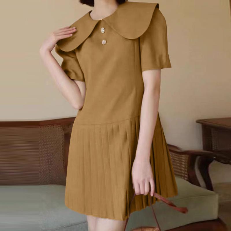 ZANZEA Women Casual Doll Collor Summer Short Sleeve Dress S коричневий
ZANZEA Women Casual Doll Collor Summer Short Sleeve Dress S коричневий