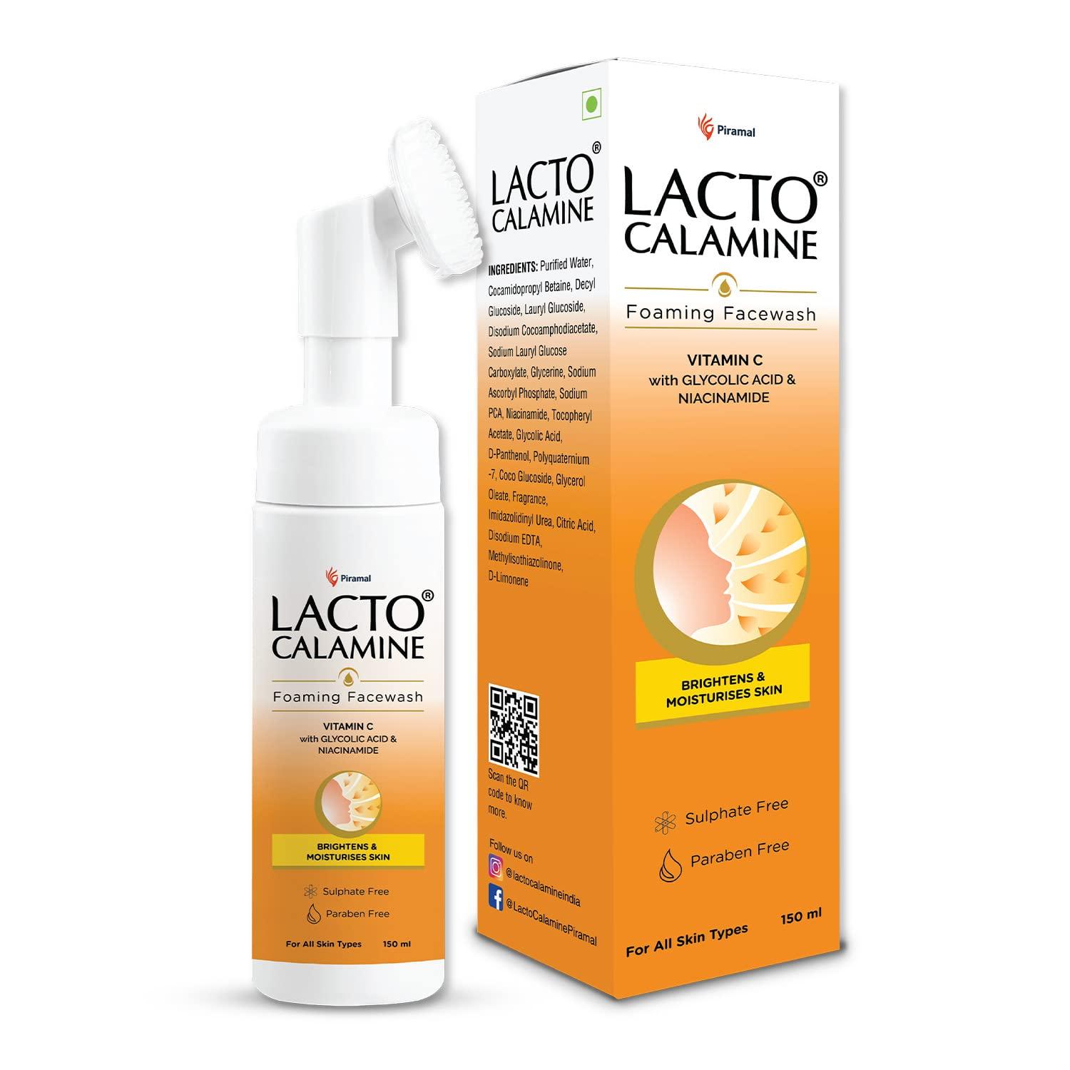 Lacto Calamine Vitamin C Foaming Face Wash 150 ml Pack of 1 Brightens Skin Controls Blackheads
Lacto Calamine Vitamin C Foaming Face Wash 150 ml Pack of 1 Brightens Skin Controls Blackheads