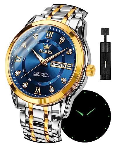 OLEVS Men s Silver Watch, Popular Quartz Movement, Calendar, Waterproof, Stainless Steel, Stylish Blue
OLEVS Men s Silver Watch, Popular Quartz Movement, Calendar, Waterproof, Stainless Steel, Stylish Blue