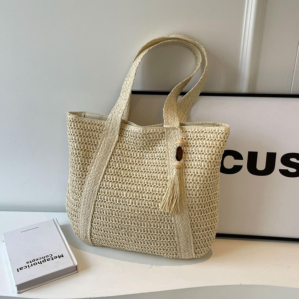 Large-Capacity Woven Straw Bag for Women New Casual Versatile One-Shoulder Vegetable Basket Bag Seaside Vacati Beach Bag Going Abroad Work бежевый
Large-Capacity Woven Straw Bag for Women New Casual Versatile One-Shoulder Vegetable Basket Bag Seaside Vacati Beach Bag Going Abroad Work бежевый