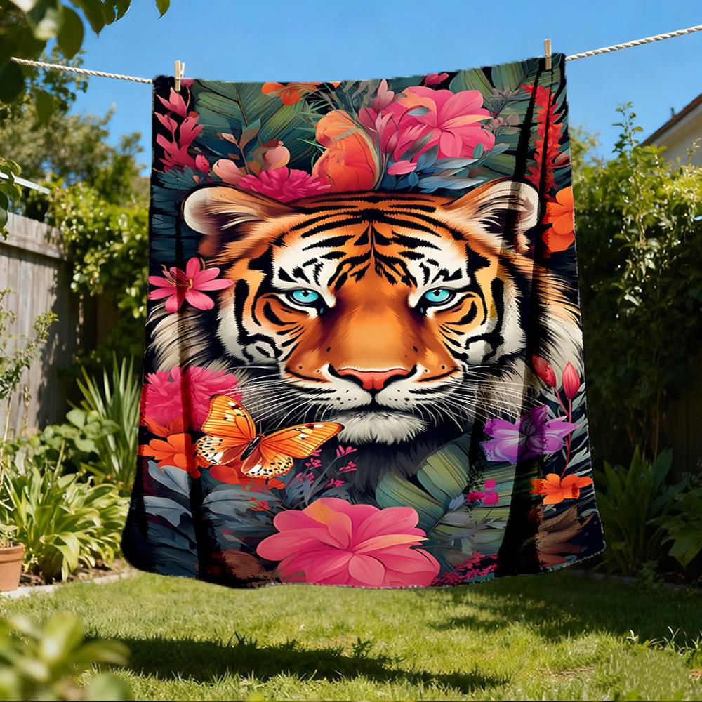 1pc Tiger Floral Print Print Outdoor Blanket, Lightweight Polyester, 80x120cm
1pc Tiger Floral Print Print Outdoor Blanket, Lightweight Polyester, 80x120cm