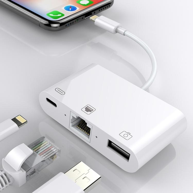 NK-107 3 в 1 Ethernet + USB + 8-контактный гнездовой порт для зарядки к 8-контактному разъему OTG для цифрового видеоконвертера
NK-107 3 в 1 Ethernet + USB + 8-контактный гнездовой порт для зарядки к 8-контактному разъему OTG для цифрового видеоконвертера