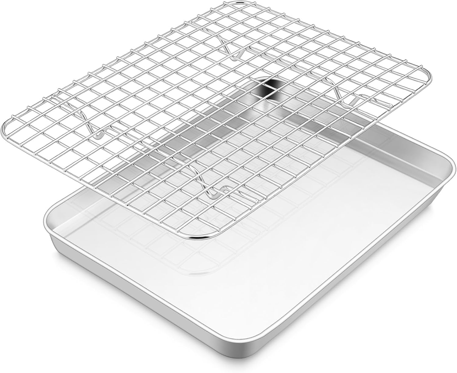 Steel Baking Sheet with Wire Rack Set, 10.5” x 8.3” Cookie Sheet Baking Pan for Toaster Oven, Small Metal Tray w United States
Steel Baking Sheet with Wire Rack Set, 10.5” x 8.3” Cookie Sheet Baking Pan for Toaster Oven, Small Metal Tray w United States