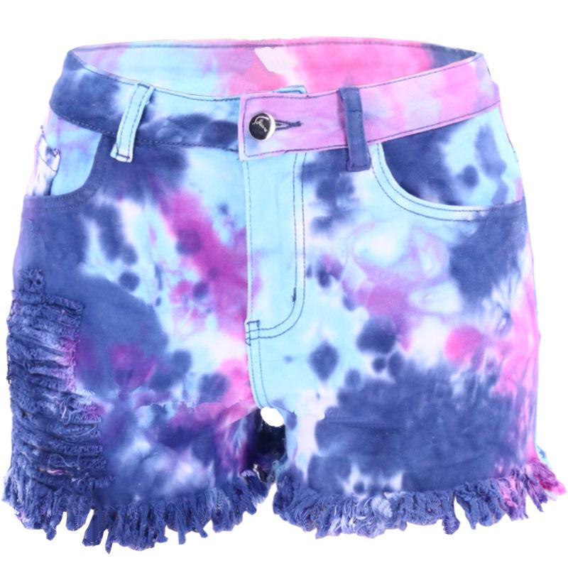 2025 Spring/Summer European and American Tie-Dye Tassel Distressed Hem Loose Women s Denim Shorts L синій
2025 Spring/Summer European and American Tie-Dye Tassel Distressed Hem Loose Women s Denim Shorts L синій