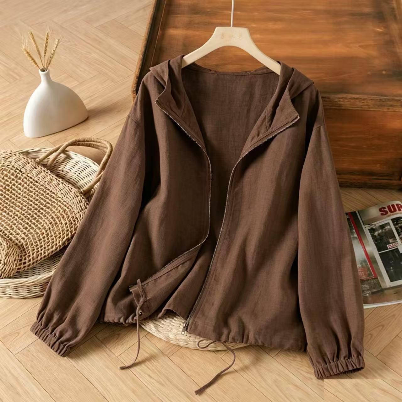 Women s Spring/Summer Boho-Chic Casual Cotton-Linen Hooded Jacket with Batwing Sleeves, Trench Coat-Style Tunic, and Blazer-Style Top 3XL
Women s Spring/Summer Boho-Chic Casual Cotton-Linen Hooded Jacket with Batwing Sleeves, Trench Coat-Style Tunic, and Blazer-Style Top 3XL
