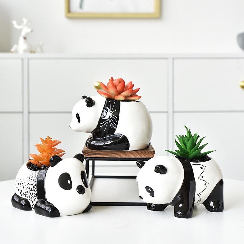 Creative Black and White Ceramic Panda Flower Pot Cute Cartoon Animal Plant Potted Flower Pot Porcelain Vase Home Decoration New
Creative Black and White Ceramic Panda Flower Pot Cute Cartoon Animal Plant Potted Flower Pot Porcelain Vase Home Decoration New