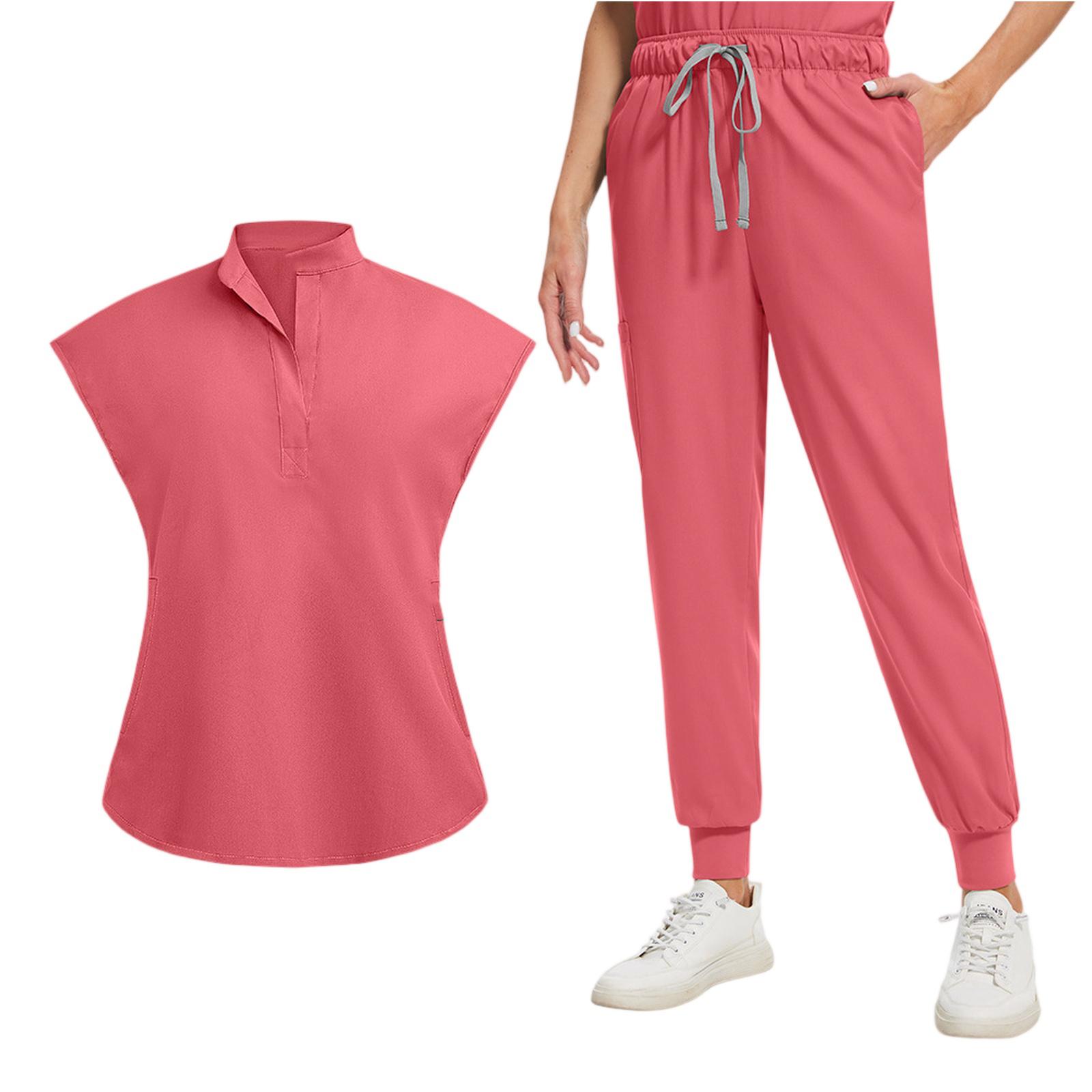 Unisex Loose And Comfortable V-neck Short Sleeved Workwear With Multiple Pockets And Beauty Suit Set XL кавун червоний колір
Unisex Loose And Comfortable V-neck Short Sleeved Workwear With Multiple Pockets And Beauty Suit Set XL кавун червоний колір