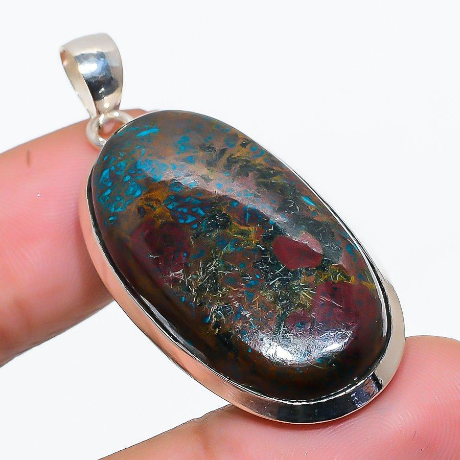 Chrysocolla Gemstone 925 Solid Sterling Silver Jewelry Pendant 1.77 SU-10215
Chrysocolla Gemstone 925 Solid Sterling Silver Jewelry Pendant 1.77 SU-10215