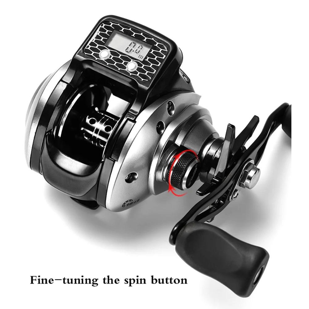 Electric Digital Display Baitcasting Fishing Reel Line Counter 16+1BB Ball Bearing 6.3:1 High Speed Gear Ratio Casting Wheel Left Hand чорний
Electric Digital Display Baitcasting Fishing Reel Line Counter 16+1BB Ball Bearing 6.3:1 High Speed Gear Ratio Casting Wheel Left Hand чорний