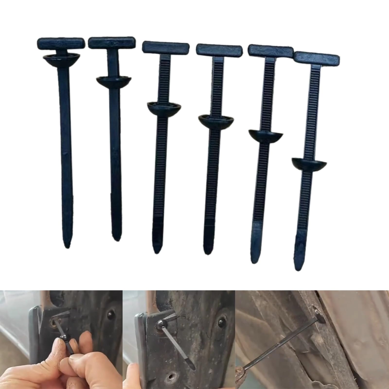 AIBOAT 50 Pcs Rivets Auto Fender Bumper Clips Push Rivets Universal Fastening Nylon Push Length: 90mm Width: 5mm чорний
AIBOAT 50 Pcs Rivets Auto Fender Bumper Clips Push Rivets Universal Fastening Nylon Push Length: 90mm Width: 5mm чорний