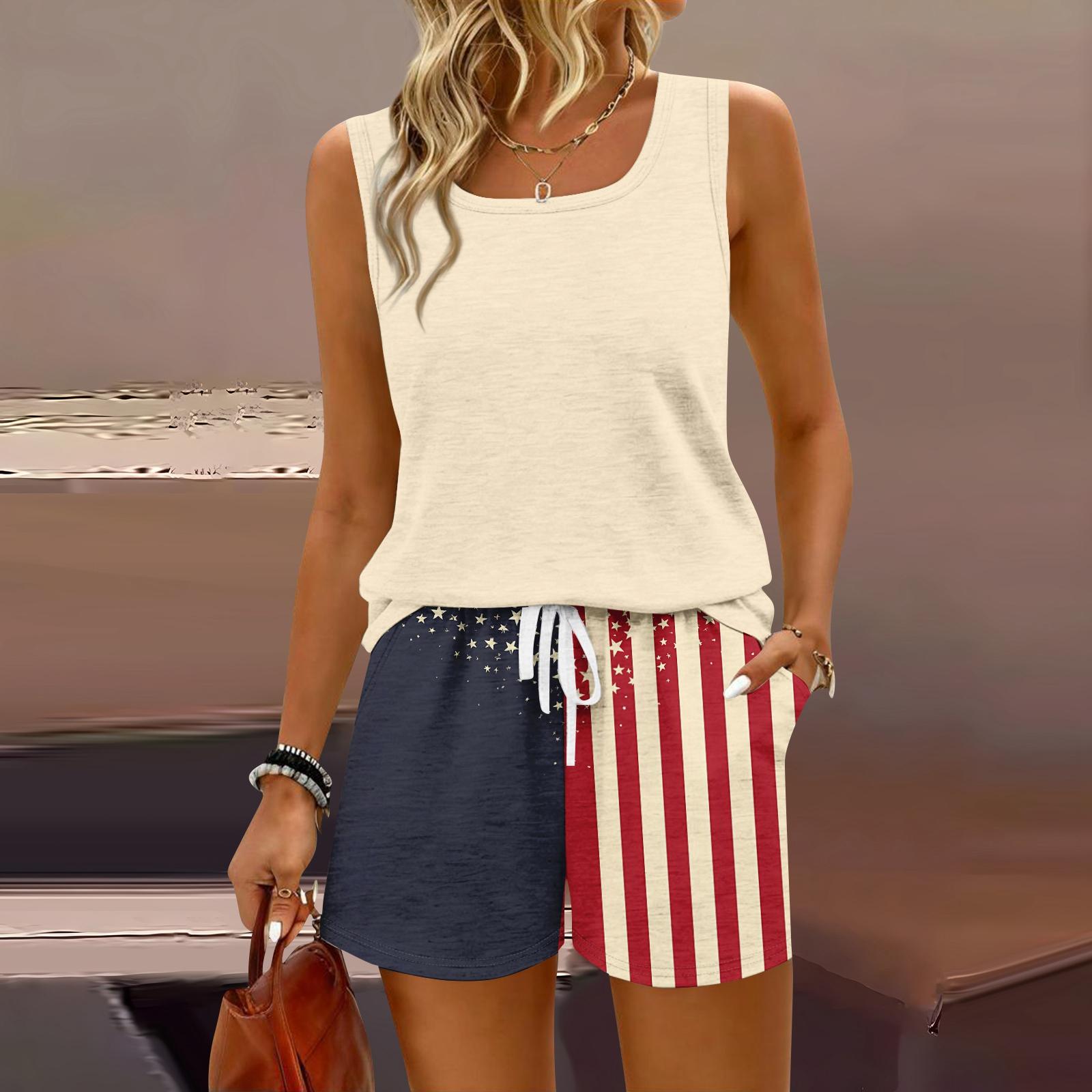 Womens Summer Casual Two Piece Set Sleeveless Tank Top Square Neck Athletic Shorts with Pockets Lightweight Lounge Outfit XXXL бежевый
Womens Summer Casual Two Piece Set Sleeveless Tank Top Square Neck Athletic Shorts with Pockets Lightweight Lounge Outfit XXXL бежевый
