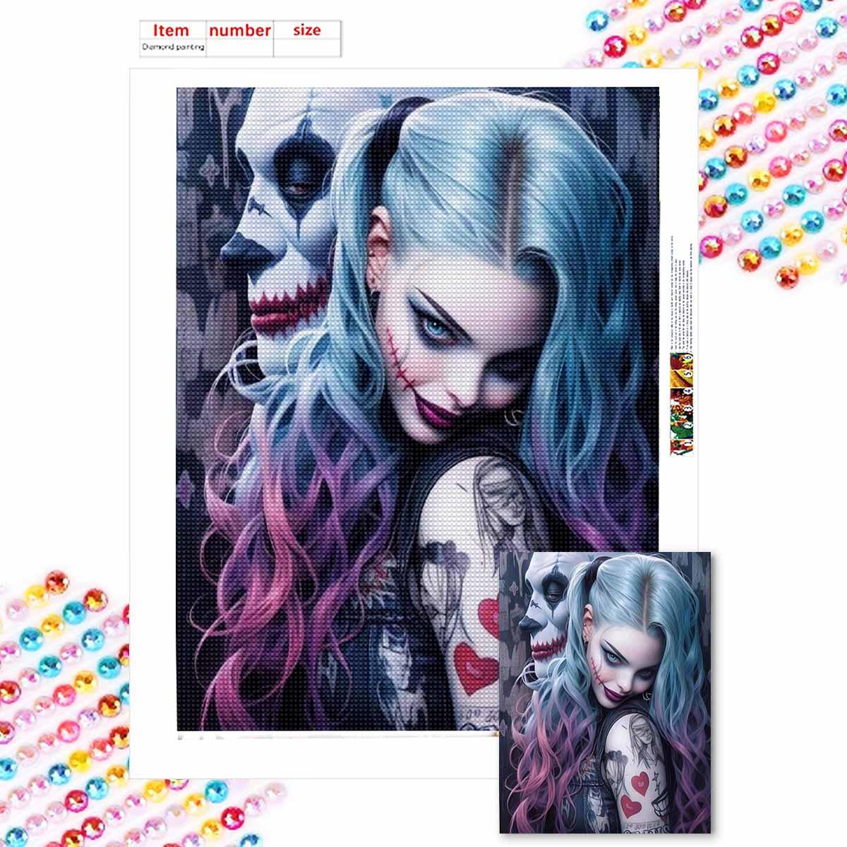 Полная круглая алмазная живопись Очаровательное искусство Харли Квинн Стразовая картина Мозаика DIY 5D Вышивка крестом Домашнее украшение Round 40x50cm
Полная круглая алмазная живопись Очаровательное искусство Харли Квинн Стразовая картина Мозаика DIY 5D Вышивка крестом Домашнее украшение Round 40x50cm