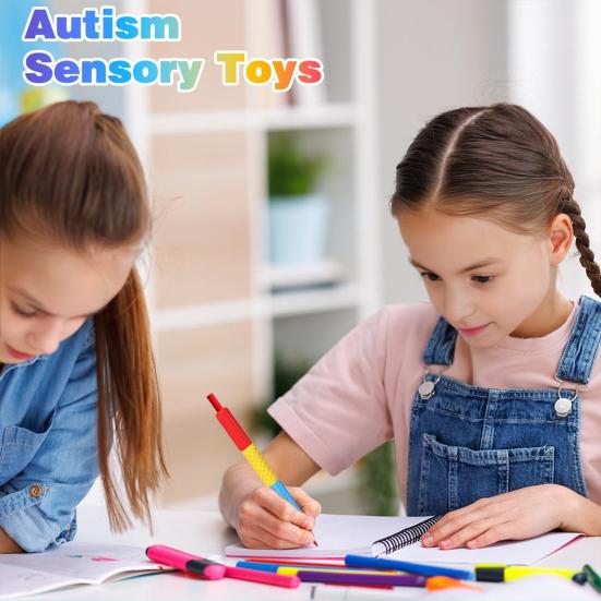 Yousheng Textured Silicone Pen Grip Sensory Fidget Toys for Kids Students Adults Reusable Handwriting Tool for Stress Anxiety Relief 5pcs
Yousheng Textured Silicone Pen Grip Sensory Fidget Toys for Kids Students Adults Reusable Handwriting Tool for Stress Anxiety Relief 5pcs