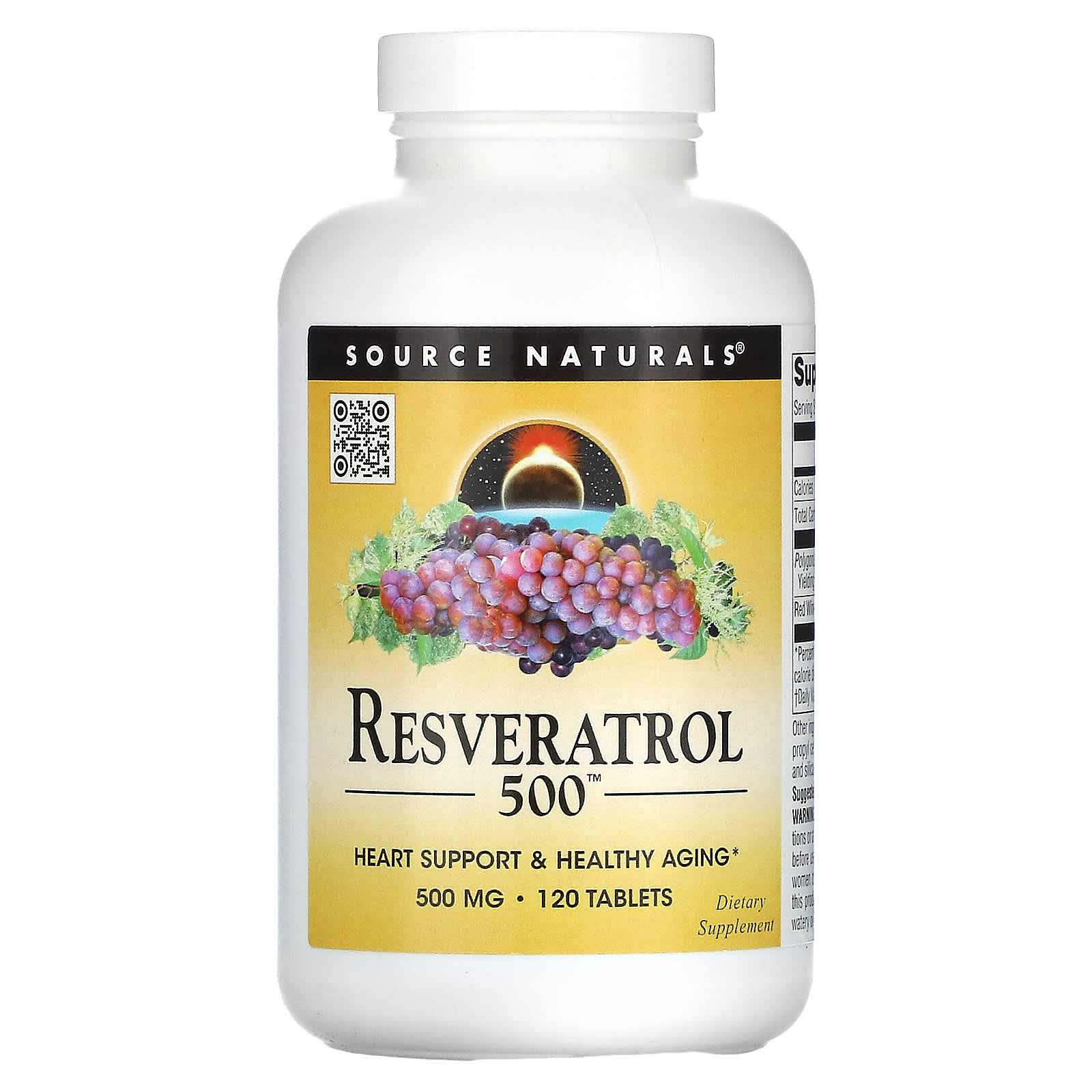 Source Naturals, Ресвератрол 500™, 500 мг, 120 таблеток
Source Naturals, Ресвератрол 500™, 500 мг, 120 таблеток