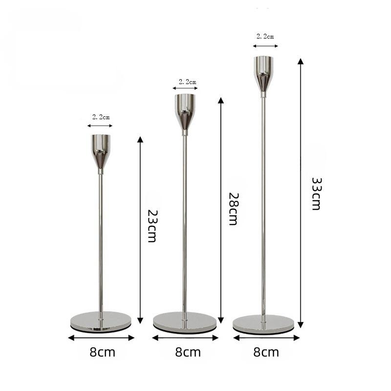 European Style Candle Holder Set - 3-Piece Electroplated Centerpiece for Romantic Dinner & Wedding
European Style Candle Holder Set - 3-Piece Electroplated Centerpiece for Romantic Dinner & Wedding