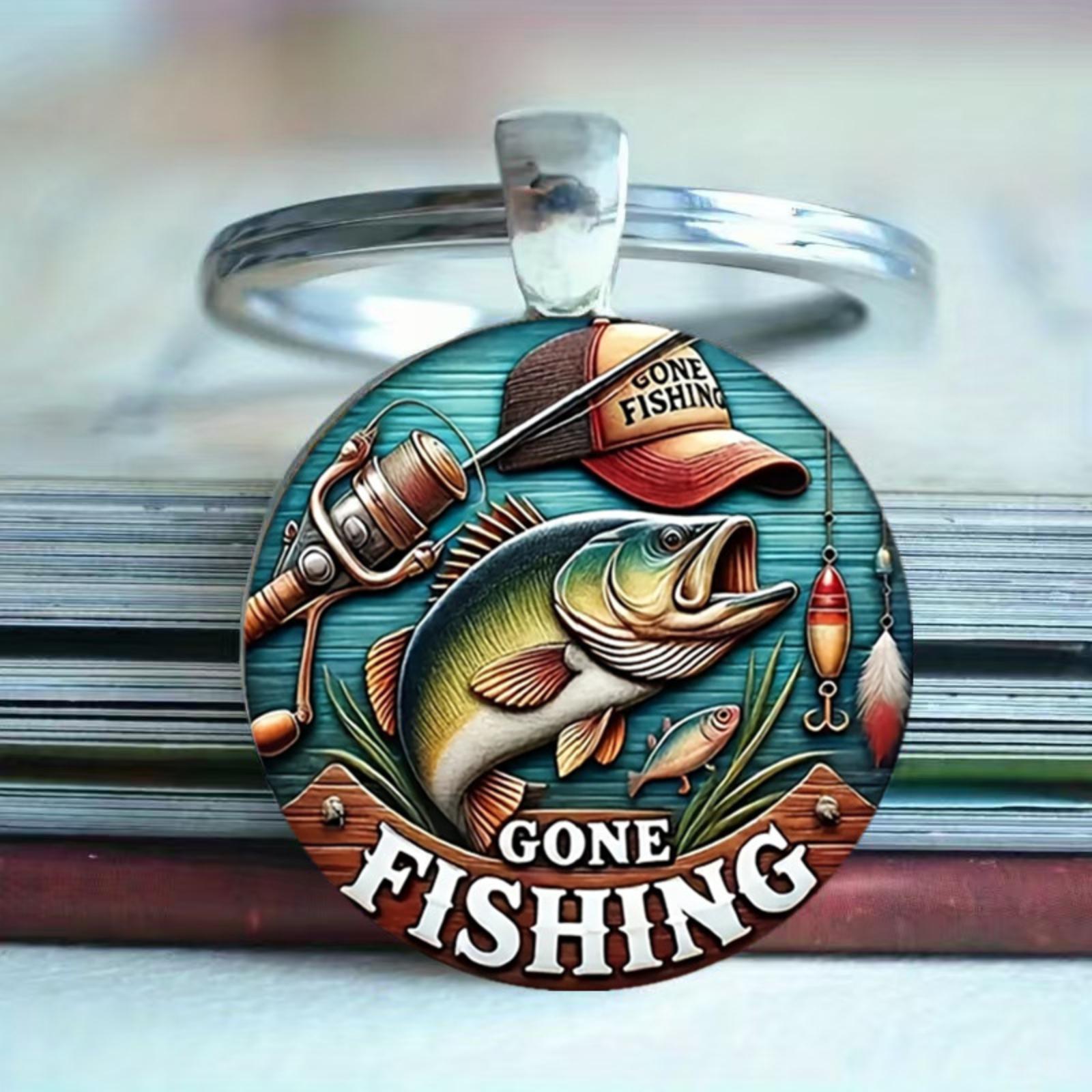 Fishing Pattern Glass Pendant Keychain One Size
Fishing Pattern Glass Pendant Keychain One Size