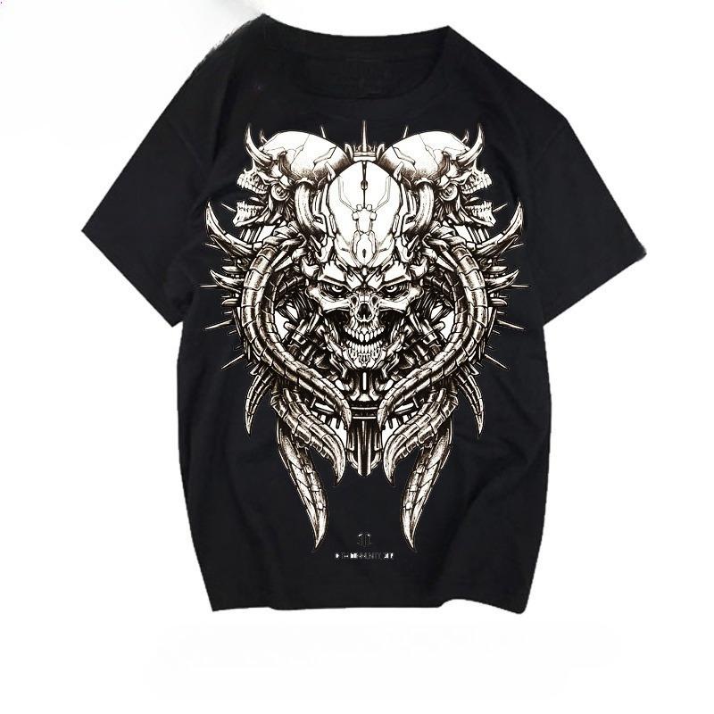 European and American Metal Rock Band Loose Tshirt Shortsleeved Skull Punk Hiphop Darkhaired Male S
European and American Metal Rock Band Loose Tshirt Shortsleeved Skull Punk Hiphop Darkhaired Male S
