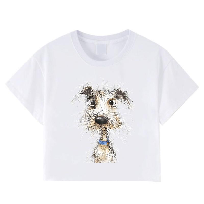 100% Cotton Cute Dog Art Print T Shirt Women s Short Sleeve Soft Cotton Crew Neck Sexy Style Tshirts Casual Girls T-shirts S
100% Cotton Cute Dog Art Print T Shirt Women s Short Sleeve Soft Cotton Crew Neck Sexy Style Tshirts Casual Girls T-shirts S