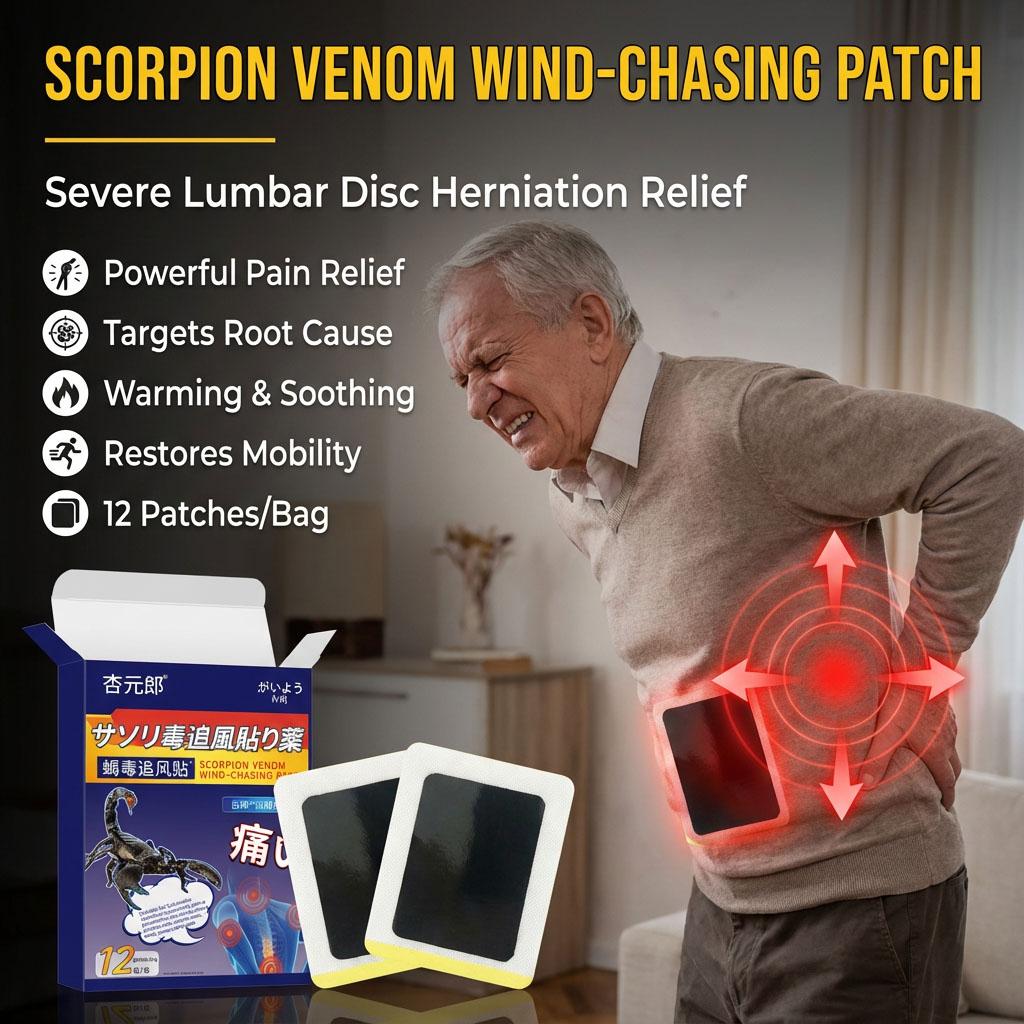 Medical Grade Herbal Plaster 12Pcs Scorpion Venom Patch for Severe Back Pain Lumbar Disc Issues & Joint Inflammation
Medical Grade Herbal Plaster 12Pcs Scorpion Venom Patch for Severe Back Pain Lumbar Disc Issues & Joint Inflammation