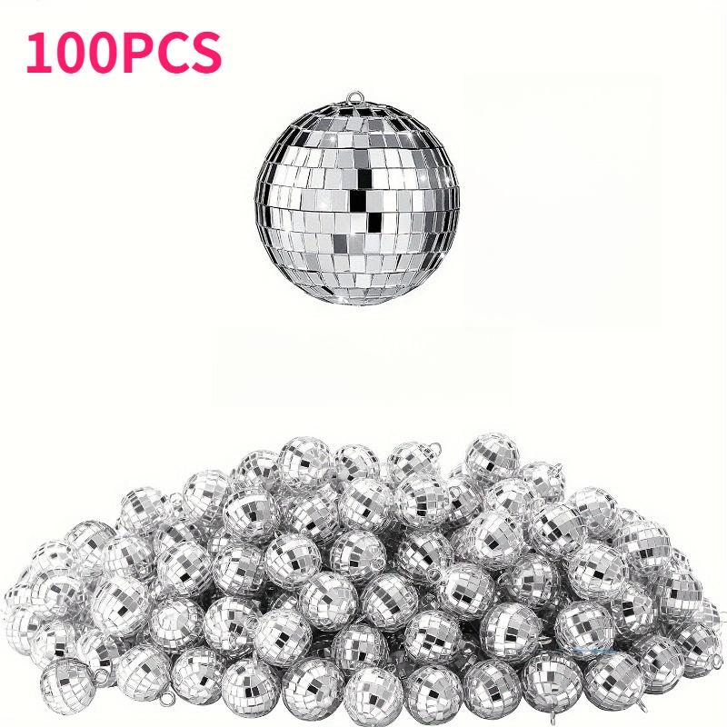 100Pcs 1.2 Inch Mirror Disco Balls Ornament Mardi Gras Mini Small Disco Reflective Ball Hanging Decoration for 70s Disco Parties
100Pcs 1.2 Inch Mirror Disco Balls Ornament Mardi Gras Mini Small Disco Reflective Ball Hanging Decoration for 70s Disco Parties
