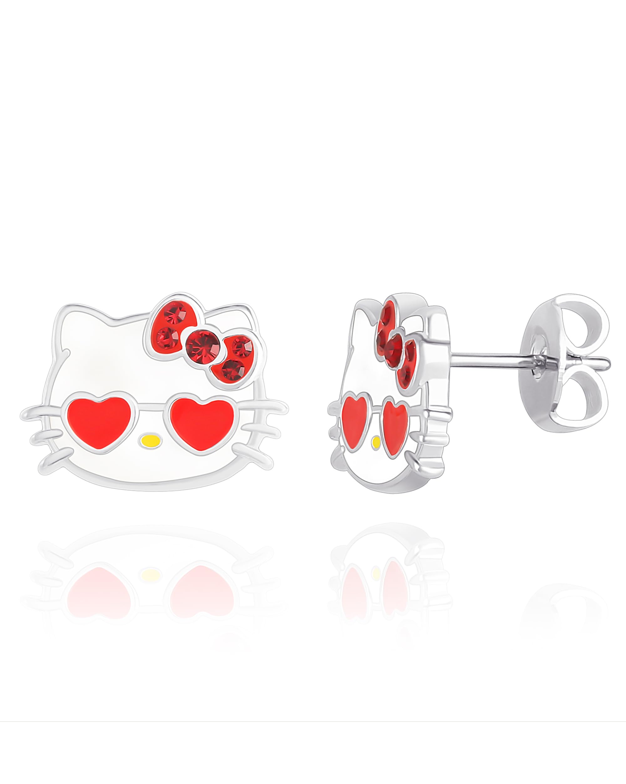 Hello Kitty Stud Sanrio Silver Plated Crystal Earrings for Official Licensed Hello Kitty Crystal Earrings, Women, Jewelry. , латунь,
Hello Kitty Stud Sanrio Silver Plated Crystal Earrings for Official Licensed Hello Kitty Crystal Earrings, Women, Jewelry. , латунь,