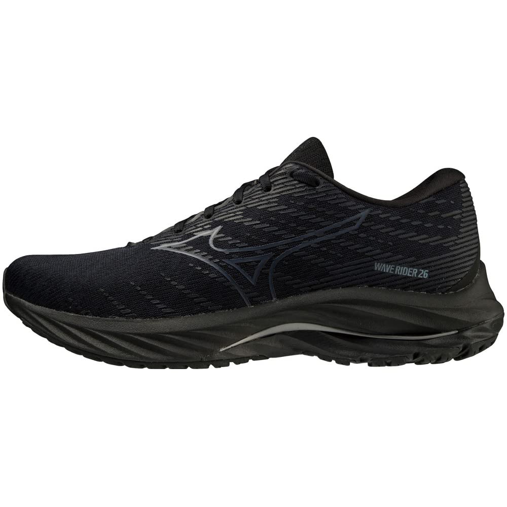 Mizuno Wave Rider 26 Running Shoes, Lightweight, Black/Black, Size 25.5 cm, 4E, for Jogging, Marathons, Sports, and Training
Mizuno Wave Rider 26 Running Shoes, Lightweight, Black/Black, Size 25.5 cm, 4E, for Jogging, Marathons, Sports, and Training