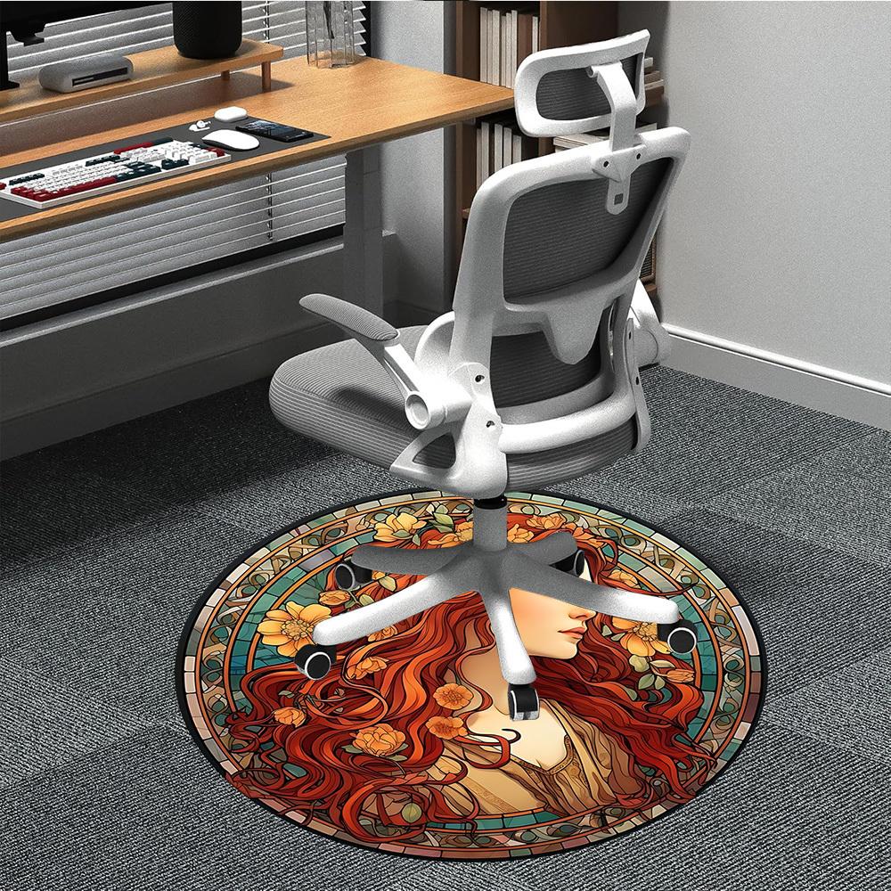 1pc Floral Portrait Office Round Area Rug, Indoor Mat Suitable For Office, Under Office Chairs Bedroom Living Room Home Decor, Room Deco 126 80cm by 80cm
1pc Floral Portrait Office Round Area Rug, Indoor Mat Suitable For Office, Under Office Chairs Bedroom Living Room Home Decor, Room Deco 126 80cm by 80cm