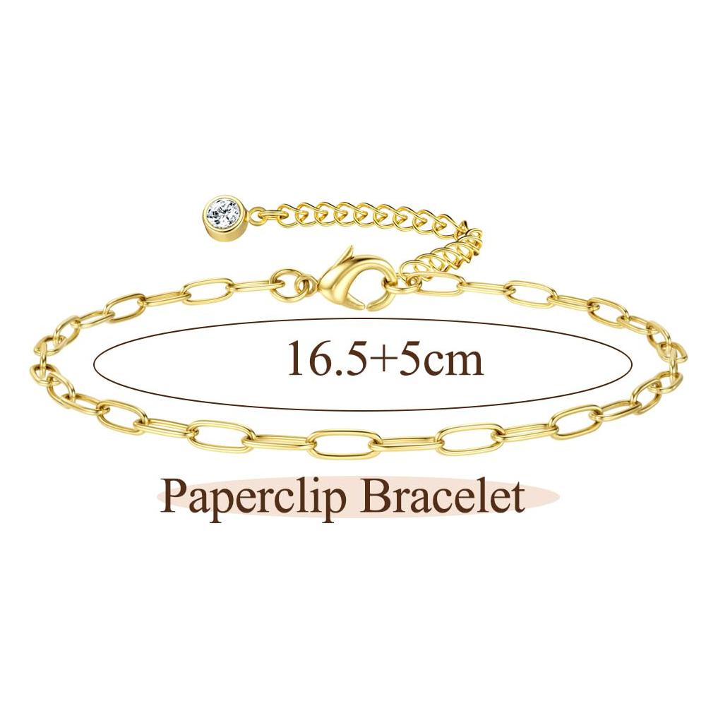 Bobisty Gold Plated Bracelet for Women Stainless Steel Stacking CZ/Link/Tennis/Bead Chain Ankle Bracelet Jewellery only one piece
Bobisty Gold Plated Bracelet for Women Stainless Steel Stacking CZ/Link/Tennis/Bead Chain Ankle Bracelet Jewellery only one piece