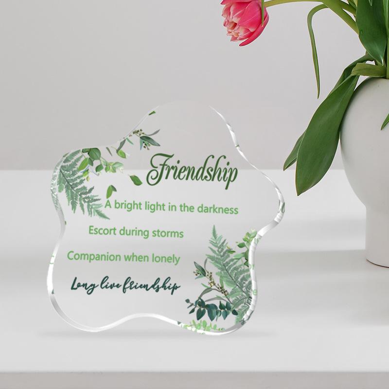 Transparent Shaped Acrylic Gift Friends Girlfriends Desktop Living Room Bedroom Decorations Ornaments SJ013/10*10*1
Transparent Shaped Acrylic Gift Friends Girlfriends Desktop Living Room Bedroom Decorations Ornaments SJ013/10*10*1