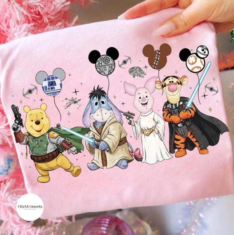 Retro Winnie the Pooh Star Wars T-Shirts, Parody Tee, Jedi Pooh S
Retro Winnie the Pooh Star Wars T-Shirts, Parody Tee, Jedi Pooh S