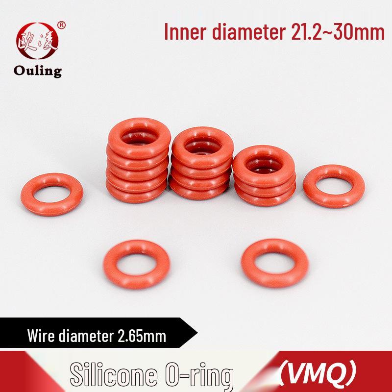 Red Silicone O-ring, Inner Diameters: 21.2/22.4/23.6/25/25.8/26.5/28/30mm, Thickness: 2.65mm ID 21.2*2.65mm (5 pcs)
Red Silicone O-ring, Inner Diameters: 21.2/22.4/23.6/25/25.8/26.5/28/30mm, Thickness: 2.65mm ID 21.2*2.65mm (5 pcs)