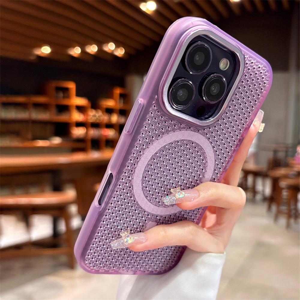Heat Dissipation For Magsafe Wireless Charge Magnetic Case For iPhone 17 16 15 14 13 12 Pro Max Solid Color Breathable Cover iPhone 15 Pro Max
Heat Dissipation For Magsafe Wireless Charge Magnetic Case For iPhone 17 16 15 14 13 12 Pro Max Solid Color Breathable Cover iPhone 15 Pro Max