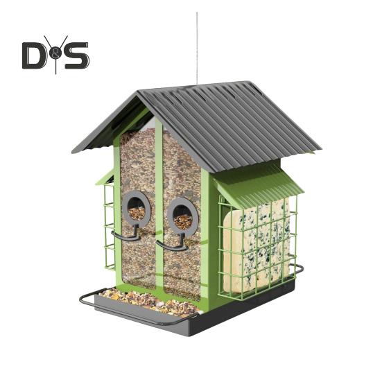 Металлическая подвесная кормушка для птиц, уличная кормушка в форме домика с двойной клеткой для корма из сала, всепогодный дозатор корма для птиц для привлечения диких птиц A
Металлическая подвесная кормушка для птиц, уличная кормушка в форме домика с двойной клеткой для корма из сала, всепогодный дозатор корма для птиц для привлечения диких птиц A