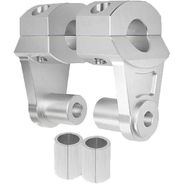 Pivot Handlebar Risers - 2in Universal Motorcycle for 7/8 or 1-1/8in.Handlebar 2pcs (silver) срібний
Pivot Handlebar Risers - 2in Universal Motorcycle for 7/8 or 1-1/8in.Handlebar 2pcs (silver) срібний