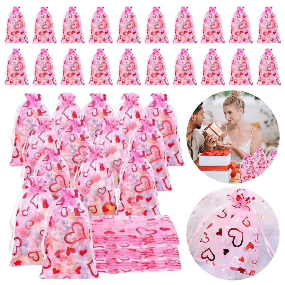 20PCS Valentines Day Organza Jewelry Bags Drawstring Candy Pouches Jewelry Organizer 8x10cm
20PCS Valentines Day Organza Jewelry Bags Drawstring Candy Pouches Jewelry Organizer 8x10cm