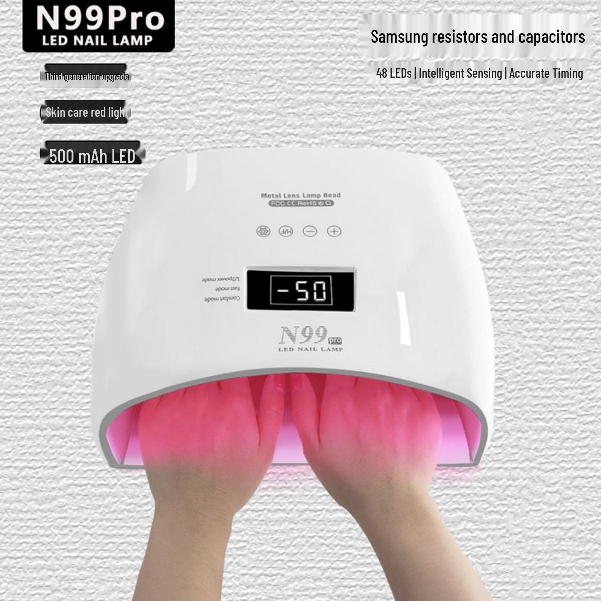 N99Pro Nail Lamp: High Power, Fast-Drying Gel Polish Light Therapy, Protects Hands, Dedicated for Nail Salons
N99Pro Nail Lamp: High Power, Fast-Drying Gel Polish Light Therapy, Protects Hands, Dedicated for Nail Salons