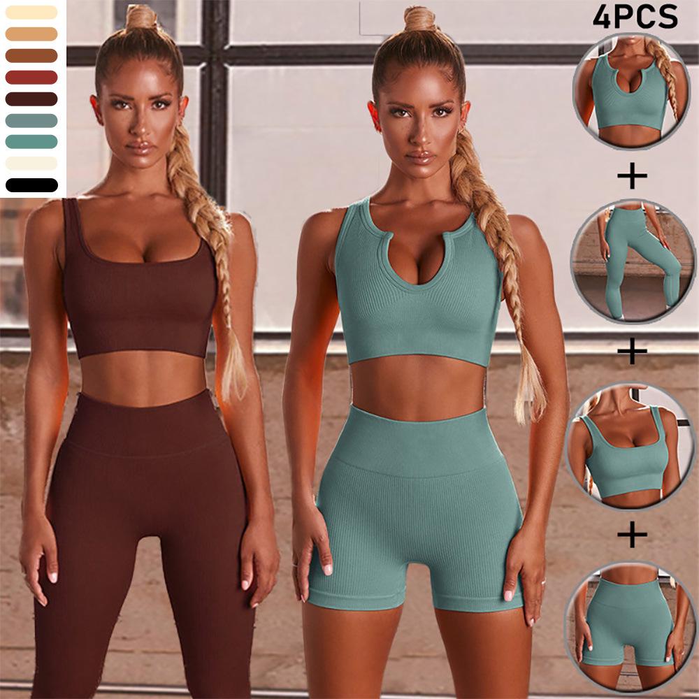 Women s Ribbed Seamless Yoga Set: Striped Sports Bra, Tank Top, Long Pants, and Shorts Large колір світло кави
Women s Ribbed Seamless Yoga Set: Striped Sports Bra, Tank Top, Long Pants, and Shorts Large колір світло кави