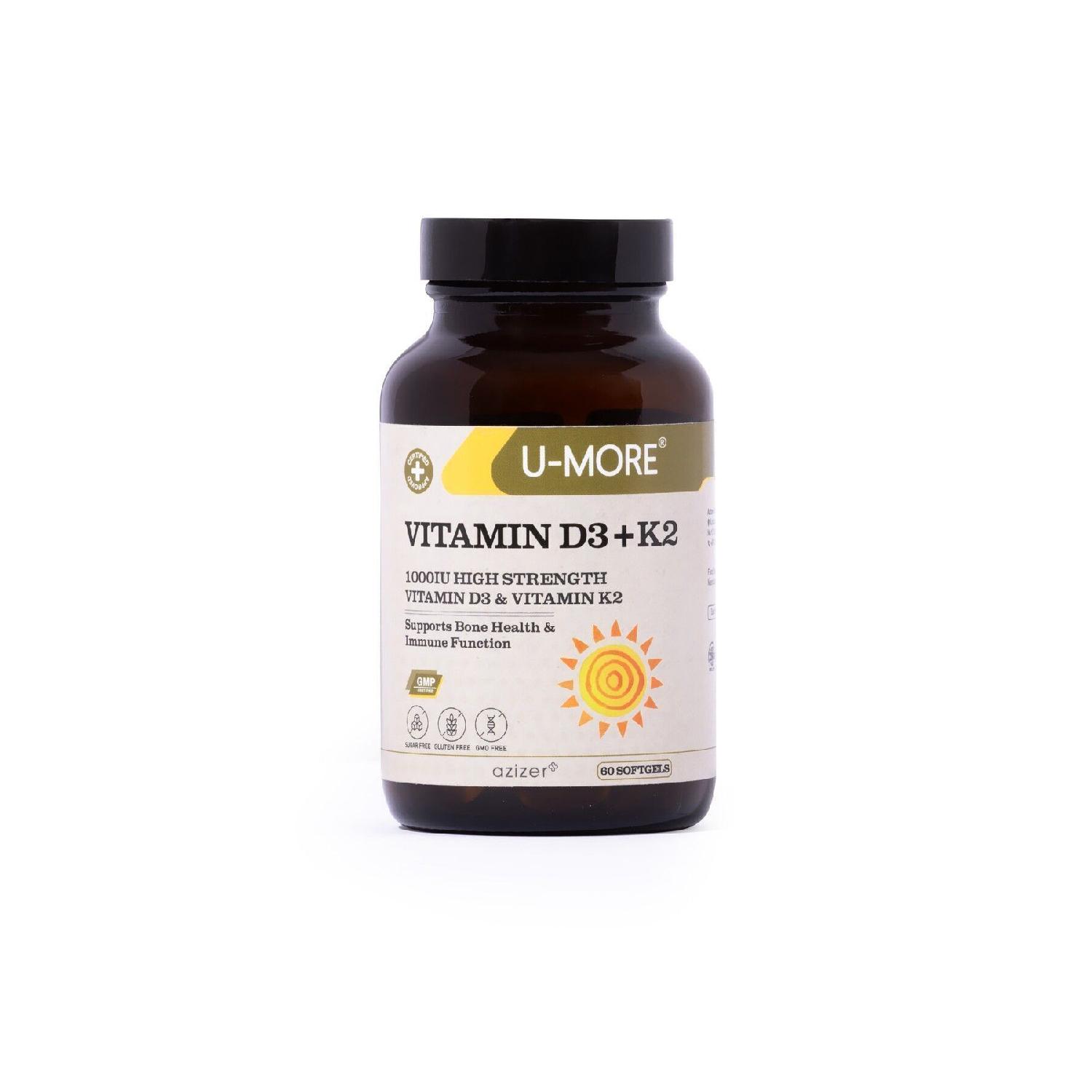 Vitamin D3 (1000iu) Vitamin K2 - Sugar, Gluten, Gmo Does Not Inside - 60 Soft Capsule
Vitamin D3 (1000iu) Vitamin K2 - Sugar, Gluten, Gmo Does Not Inside - 60 Soft Capsule