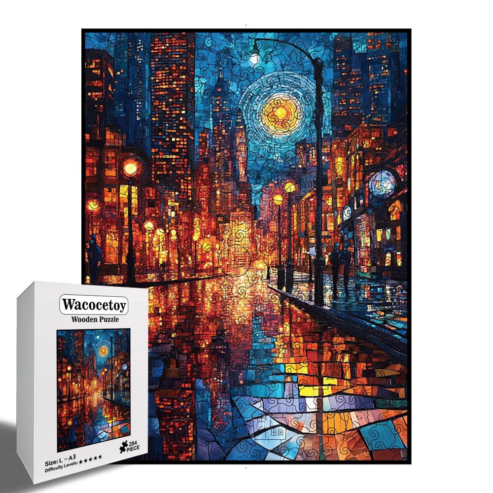 City Night Scene Puzzle Wooden Special-Shaped Splicing Toy Piggy Bank Decorative Painting Puzzle
City Night Scene Puzzle Wooden Special-Shaped Splicing Toy Piggy Bank Decorative Painting Puzzle