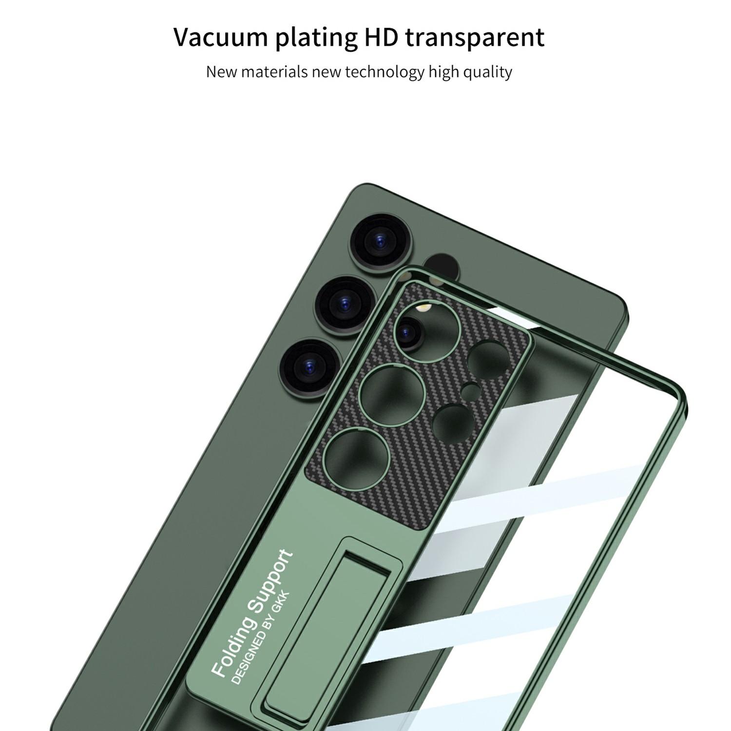 For Samsung Galaxy S25 Ultra Case Kickstand TPU+PC Phone Shell Electroplating Midnight Green
For Samsung Galaxy S25 Ultra Case Kickstand TPU+PC Phone Shell Electroplating Midnight Green