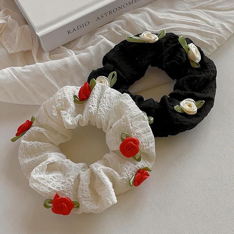 Bow flower large intestine hair band high-end fabric pleated headband Korean version sweet rubber band hair accessories
Bow flower large intestine hair band high-end fabric pleated headband Korean version sweet rubber band hair accessories