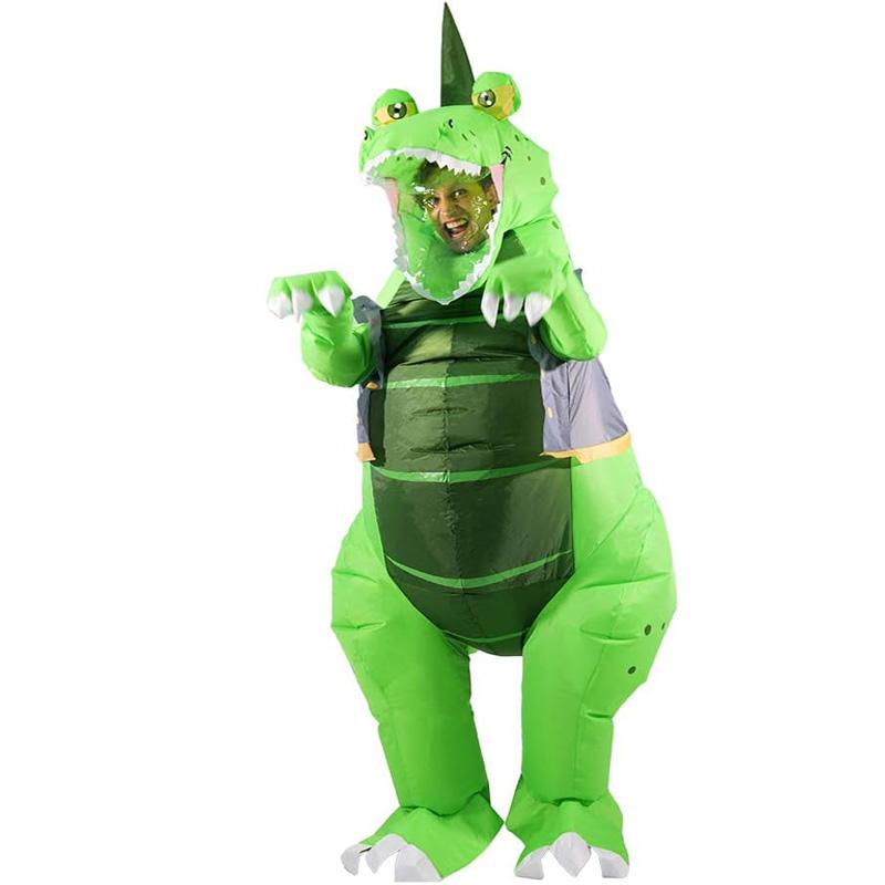 Забавный надувной костюм зеленого динозавра, для взрослых 150-190cm зелёный
Забавный надувной костюм зеленого динозавра, для взрослых 150-190cm зелёный