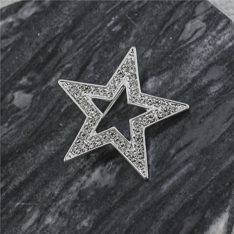 Five-pointed Star Rhinestone Brooch Versatile Suit Corsage Brooches Fashion Clothing Accessories Unisex Clothing Brooch срібний
Five-pointed Star Rhinestone Brooch Versatile Suit Corsage Brooches Fashion Clothing Accessories Unisex Clothing Brooch срібний